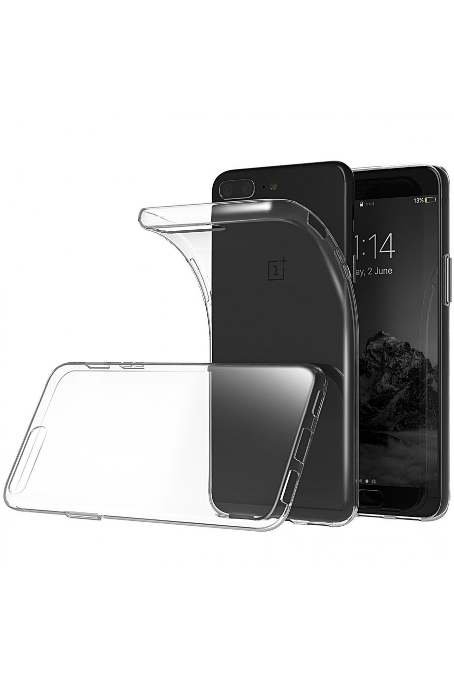 Чехол силиконовый для OnePlus 5, прозрачный