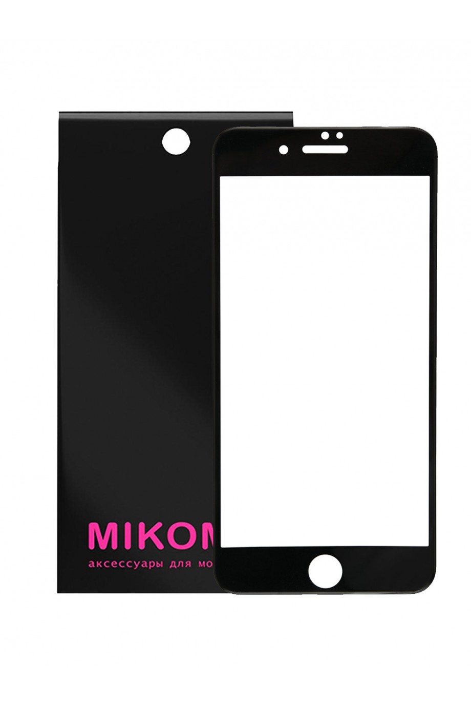 Защитное стекло 5D Mikomo для iPhone 6S, черная рамка, полный клей