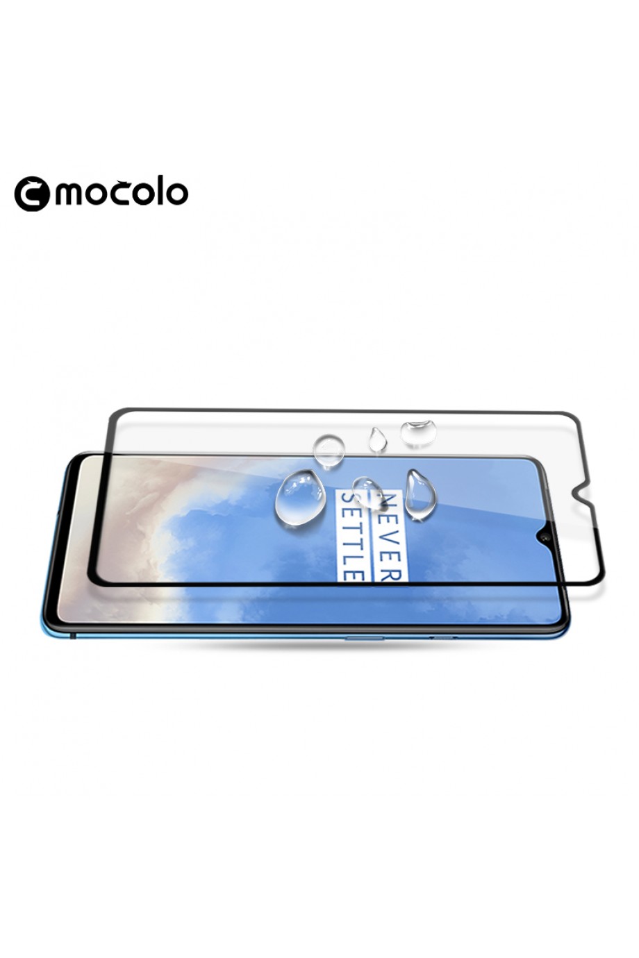 Защитное стекло 5D Mocolo для OnePlus 7T, черная рамка, полный клей