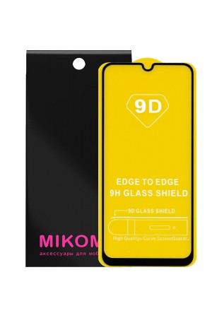 Защитное стекло 9D Mikomo для Samsung Galaxy A30S, черная рамка, полный клей