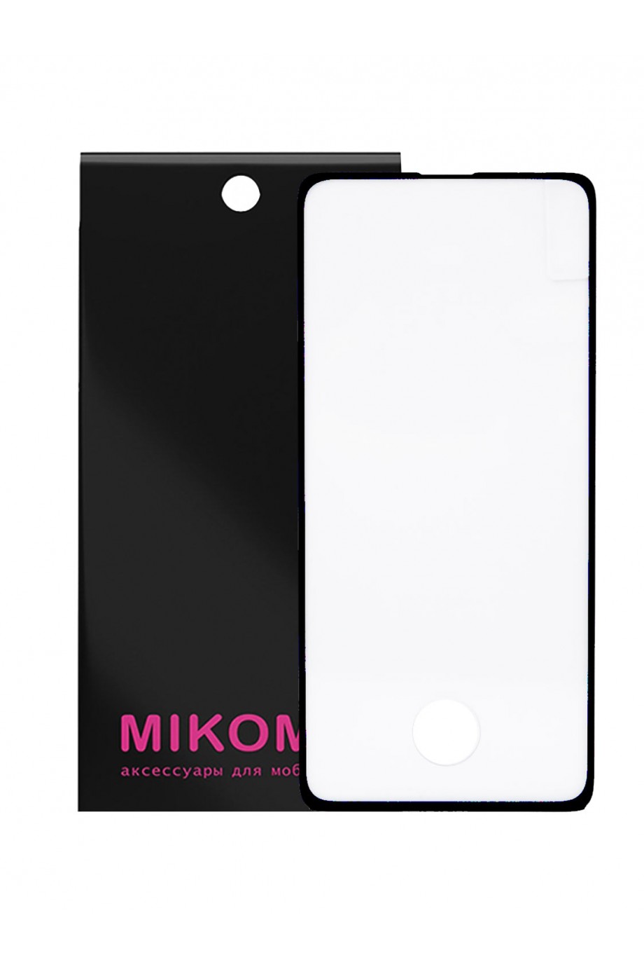 Защитное стекло 3D Mikomo для Samsung Galaxy S10 Plus, отверстие под палец, черная рамка, полный клей