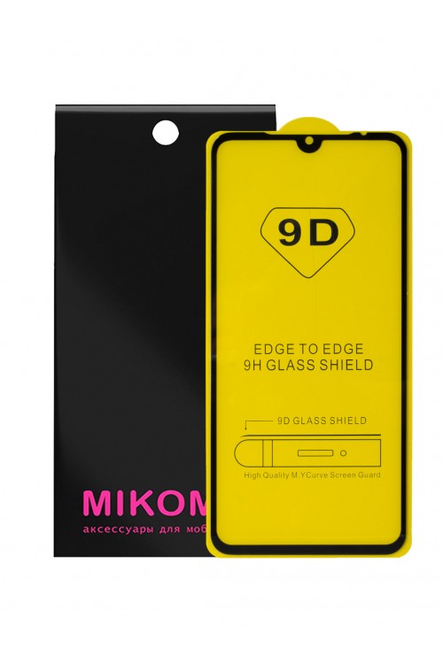 Защитное стекло 9D Mikomo для Xiaomi Mi 9, черная рамка, полный клей