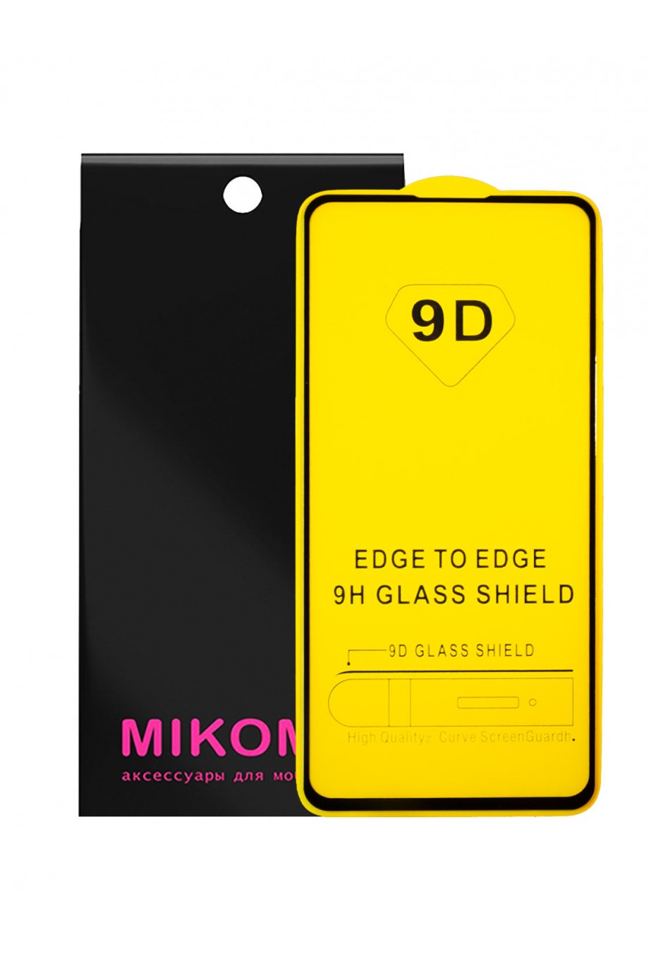 Защитное стекло 9D Mikomo для Xiaomi Redmi K20, черная рамка, полный клей