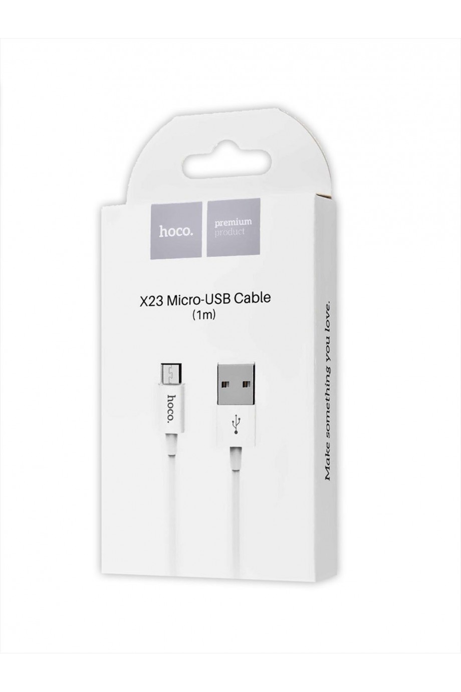 Кабель HOCO X23 USB – Micro USB, белый, 1 м