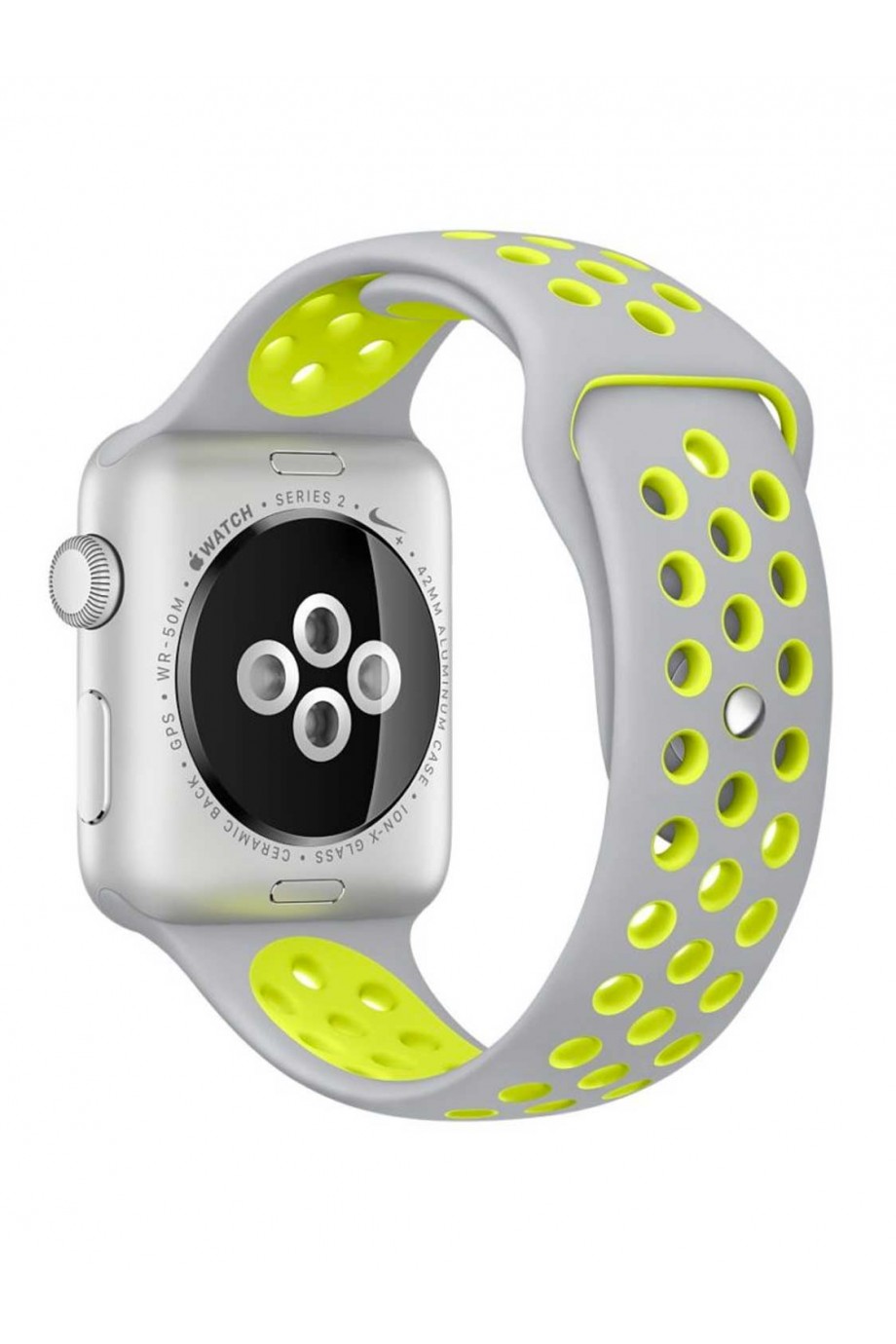 Силиконовый ремешок для Apple Watch 3 42 мм, перфорированный, серый