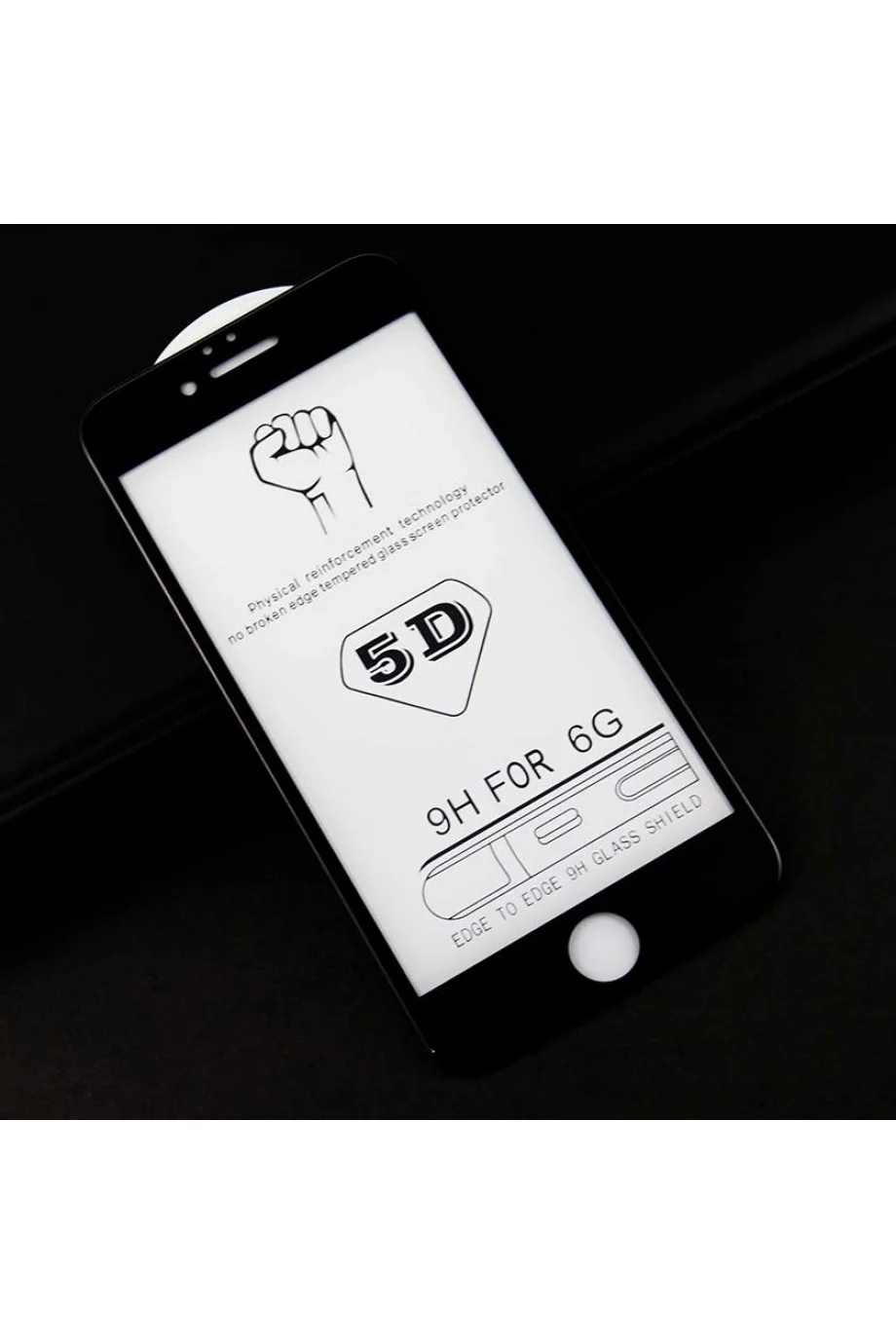 Купить Защитное стекло 5D Mikomo для iPhone 6, черная рамка, полный клей в  Санкт-Петербурге, низкая цена с доставкой в интернет-магазине Микомо