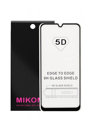 Защитное стекло 5D Mikomo для Samsung Galaxy M30, черная рамка, полный клей