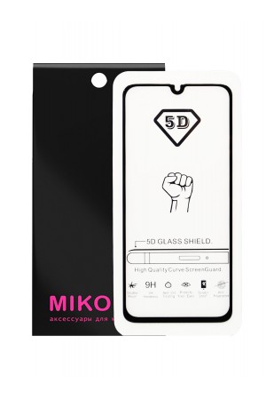 Защитное стекло 5D Mikomo для Samsung Galaxy A40, черная рамка, полный клей