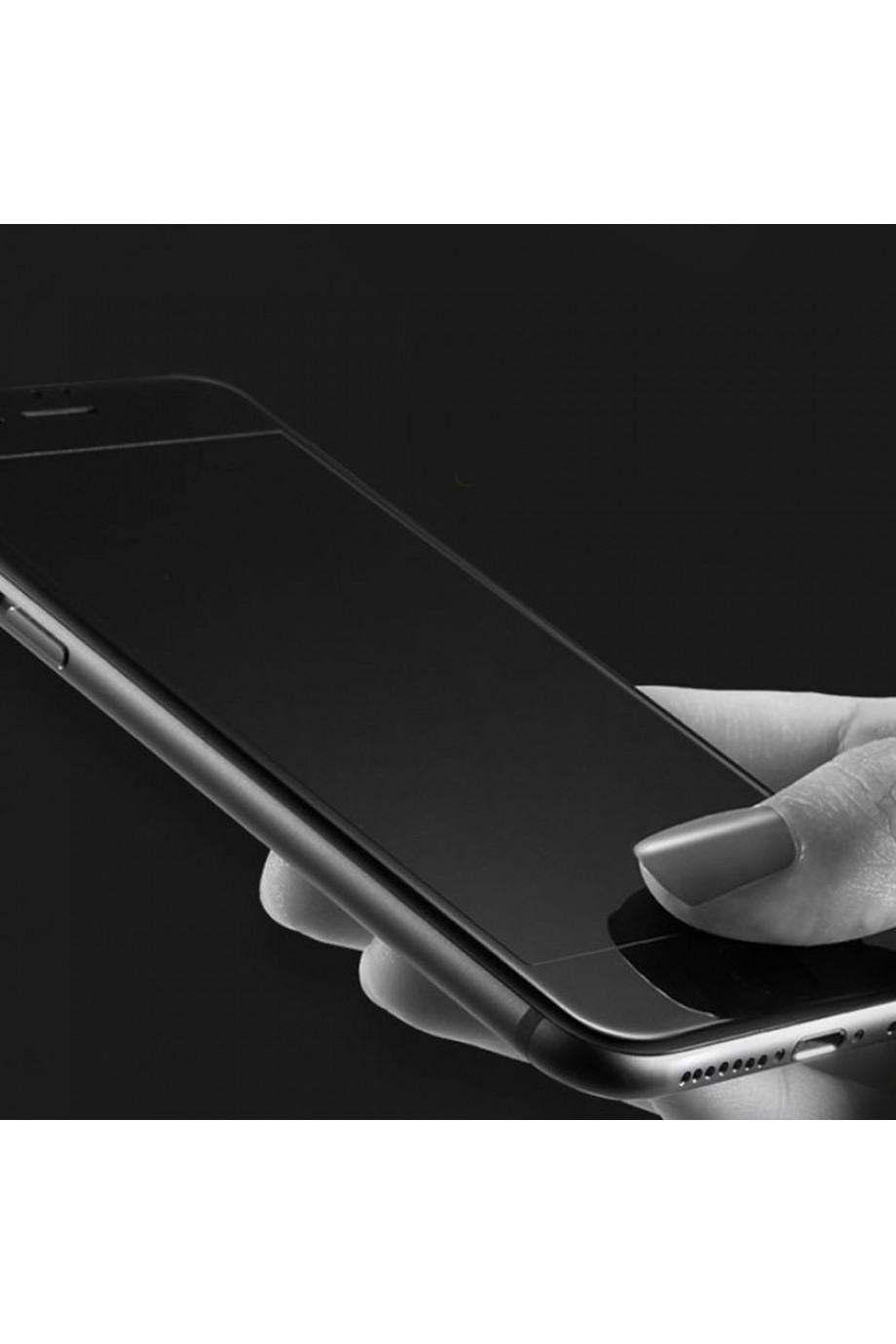 Защитное стекло 5D Mikomo для iPhone 6S, черная рамка, полный клей