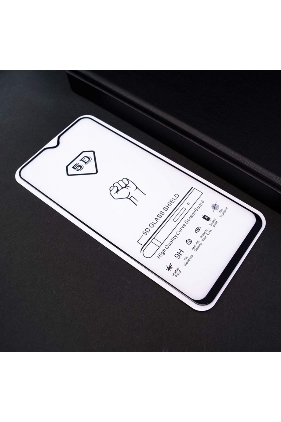 Защитное стекло 5D Mikomo для Samsung Galaxy A20, черная рамка, полный клей