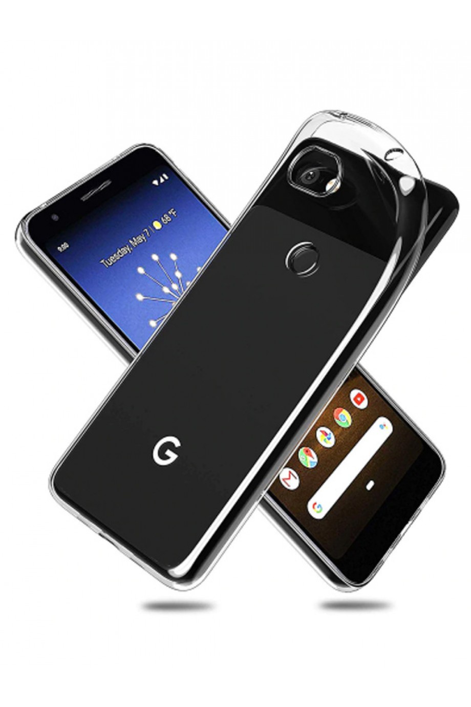 Чехол силиконовый для Google Pixel 3A, прозрачный