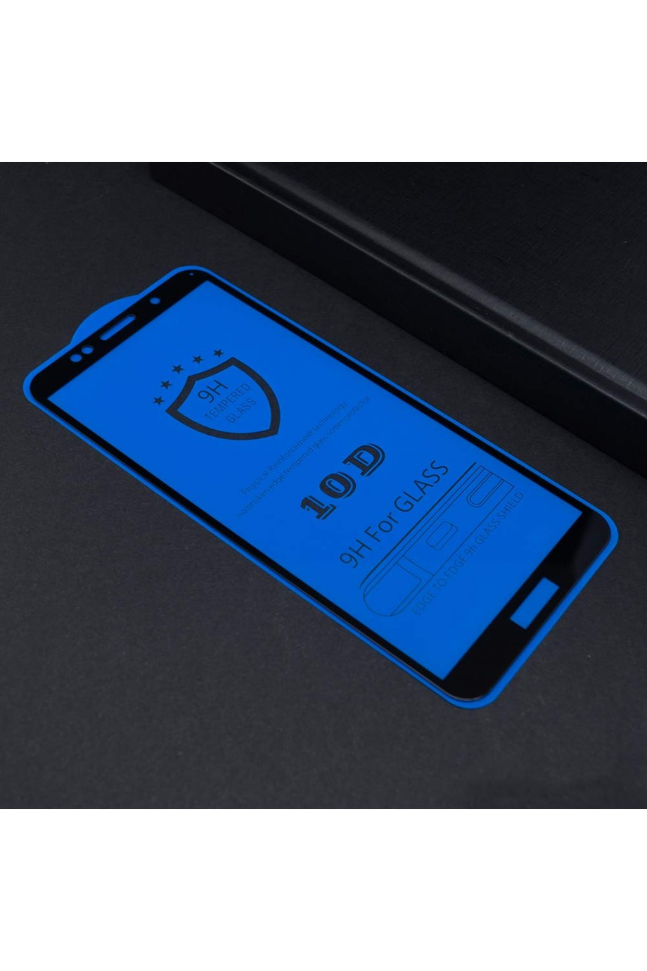 Защитное стекло 10D Mikomo для Huawei Y5 Prime 2018, черная рамка, полный клей, mk29