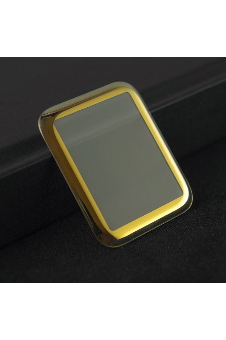 Защитное стекло 3D для Apple Watch 1/2/3 42 мм, золотая рамка, полный клей