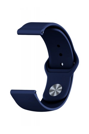 Силиконовый ремешок для Amazfit Bip, 20 мм, застежка pin-and-tuck, темно-синий, ml-08