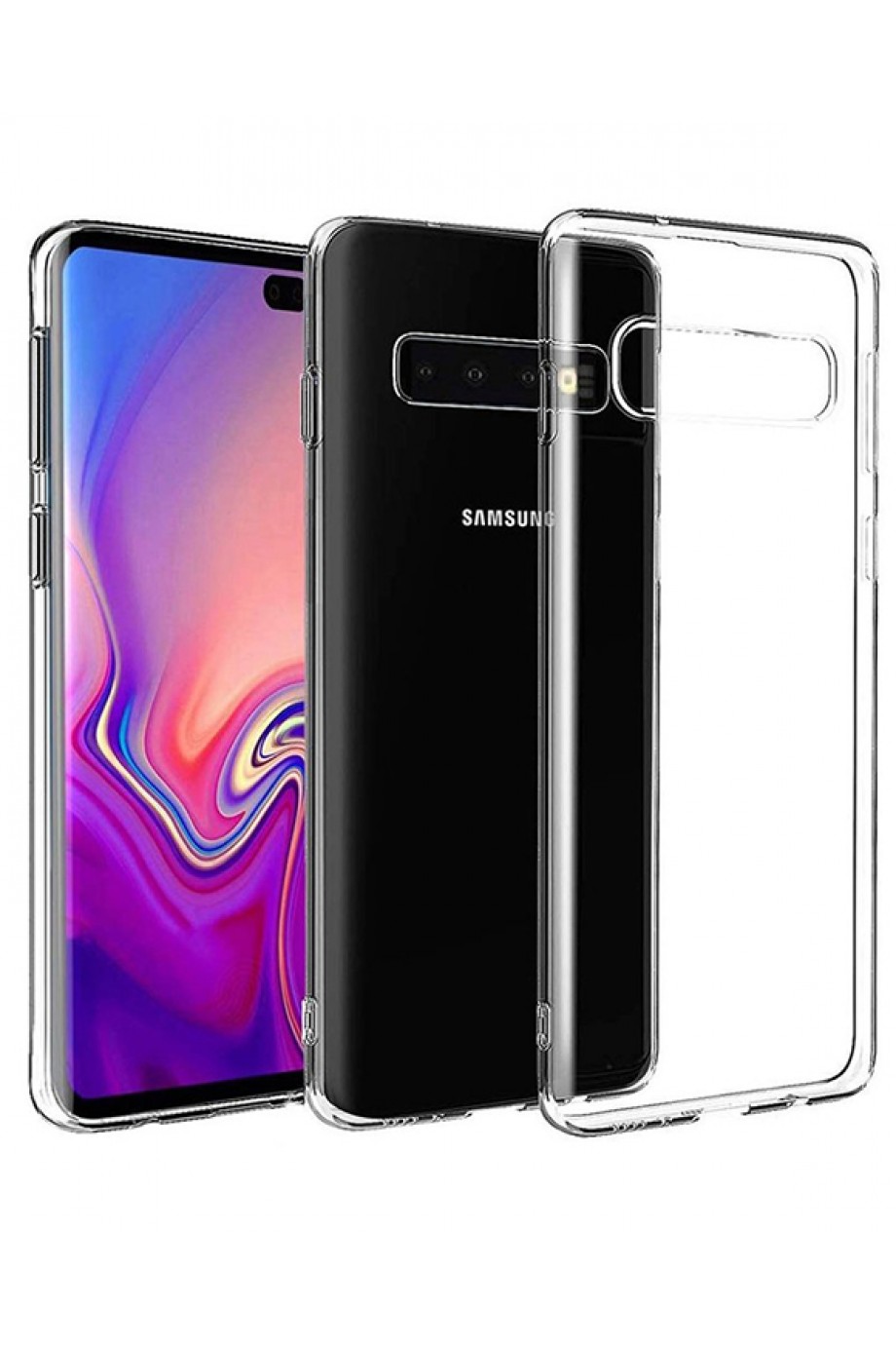 Чехол силиконовый для Samsung Galaxy S10 Plus, прозрачный