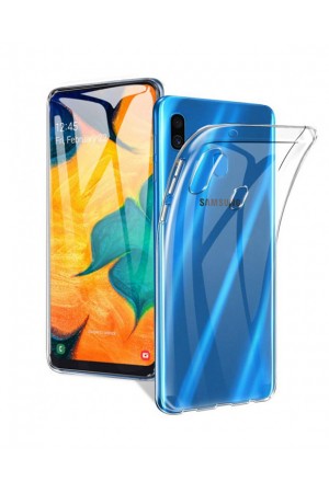Чехол силиконовый для Samsung Galaxy A20, прозрачный