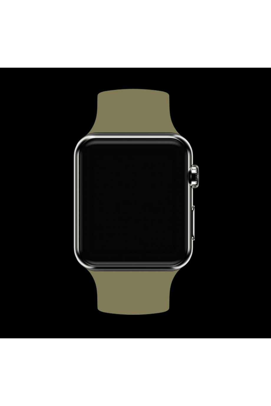 Силиконовый ремешок для Apple Watch 3 42 мм, темно-бежевый