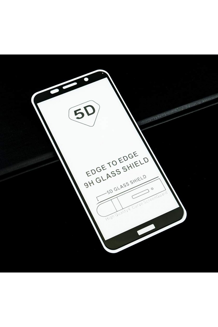 Защитное стекло 5D Mikomo для Huawei Y5 Prime 2018, черная рамка, полный клей, mk27