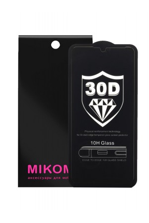 Защитное стекло 30D Mikomo для Huawei P30 Lite, черная рамка, полный клей