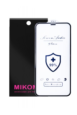 Защитное стекло 3D Mikomo для iPhone XR, черная рамка, полный клей