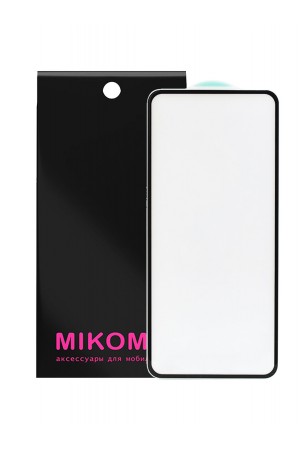 Защитное стекло 3D Mikomo для Samsung Galaxy A81, черная рамка, полный клей, mk023