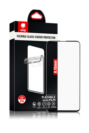 Гибридное защитное стекло 3D Ainy для Samsung Galaxy S10, черная рамка, полный клей