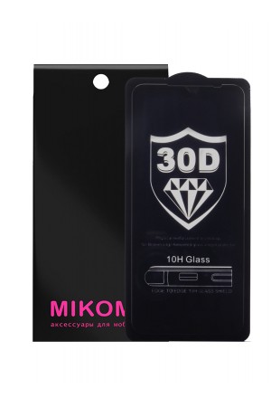 Защитное стекло 30D Mikomo для Xiaomi Redmi 7, черная рамка, полный клей