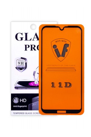 Защитное стекло 11D Glass Pro для Huawei Y5 2019, черная рамка, полный клей