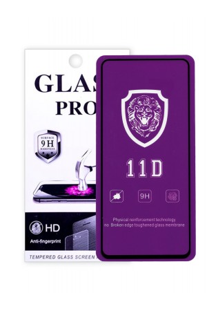 Защитное стекло 11D Glass Pro для Samsung Galaxy A71, черная рамка, полный клей