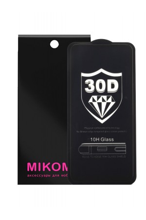 Защитное стекло 30D Mikomo для Xiaomi Mi A3, черная рамка, полный клей