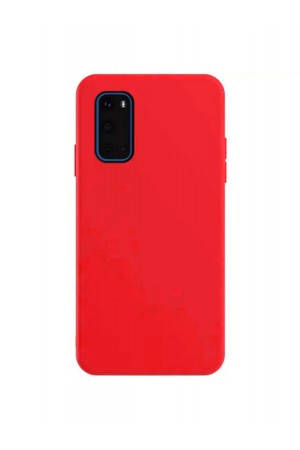 Чехол силиконовый для Samsung Galaxy S20, мягкая подложка, красный