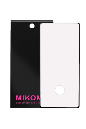 Защитное стекло 3D Mikomo для Samsung Galaxy Note 10, отверстие под палец, черная рамка, полный клей