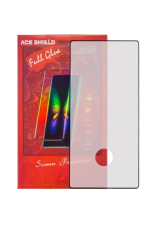 Защитное стекло Ace Shield 3D для Samsung Galaxy Note 10, отверстие под палец, черная рамка, полный клей