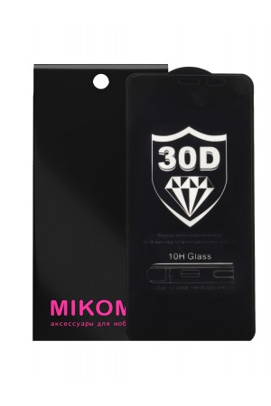 Защитное стекло 30D Mikomo для Xiaomi Redmi 6, черная рамка, полный клей