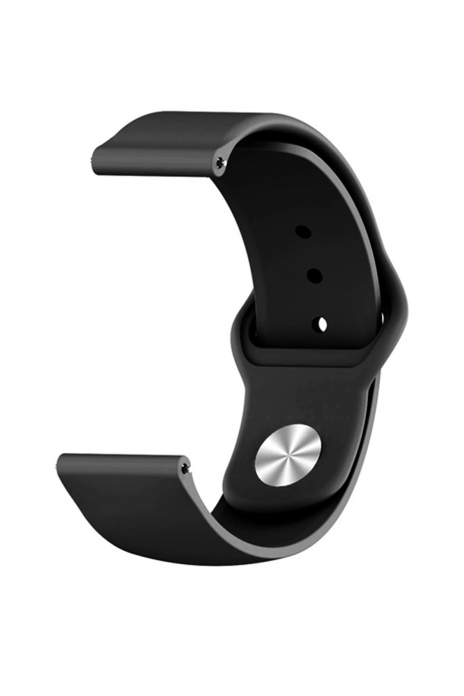 Силиконовый ремешок для Amazfit Pace, 22 мм, застежка pin-and-tuck, черный, mz-06