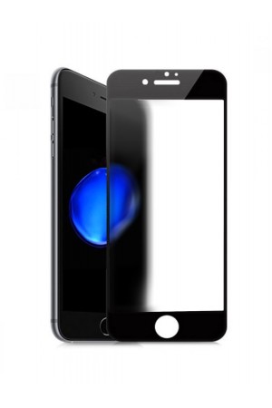 Защитное стекло Ainy для iPhone 7, матовое, черная рамка, полный клей
